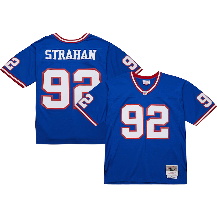 Men's New York Giants Michael Strahan Mitchell & Ness Royal Big & Tall 1993 Retired Player Replica Jersey - Jersey