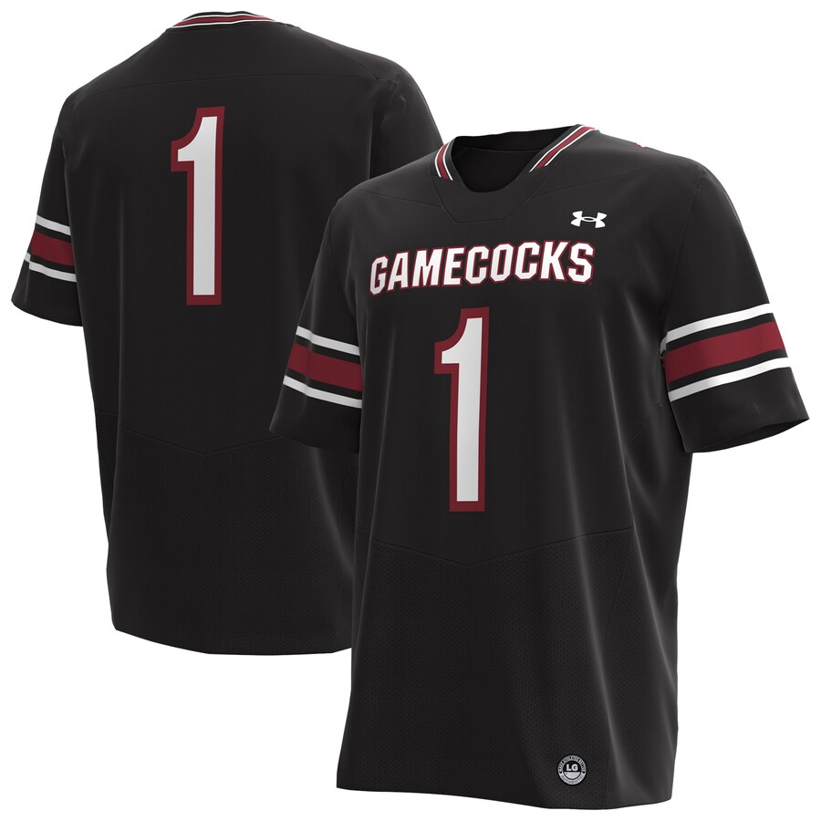 Men's Under Armour #1 Black South Carolina Gamecocks Replica Football Jersey - Jersey