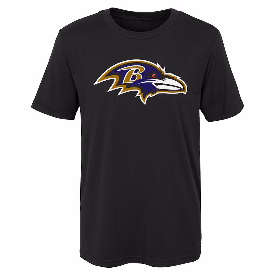 Youth Baltimore Ravens Black Primary Logo T-Shirt - Jersey