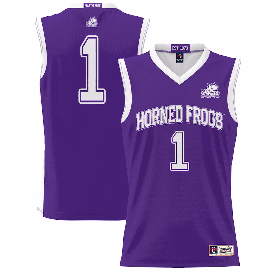 #1 TCU Horned Frogs GameDay Greats Unisex Lightweight Basketball Jersey - Purple - Jersey