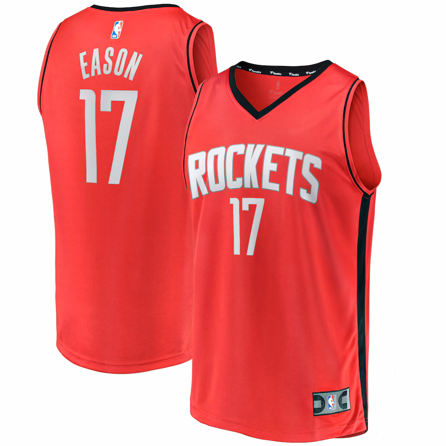 Men's Houston Rockets Tari Eason Fanatics Red Fast Break Replica Player Jersey - Icon Edition - Jersey
