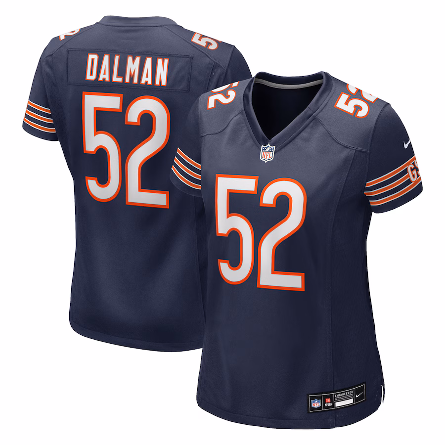 Women's Chicago Bears Drew Dalman Nike Navy Team Game Jersey - Jersey