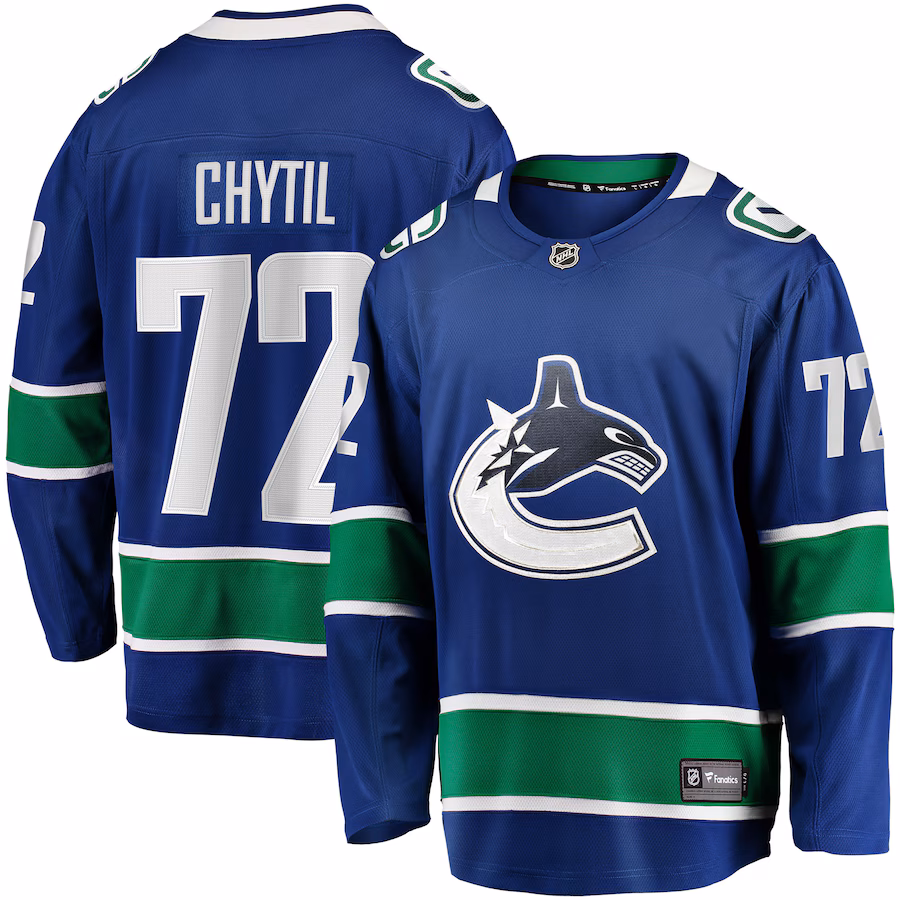 Men's Vancouver Canucks Filip Chytil Fanatics Blue Home Breakaway Jersey - Jersey