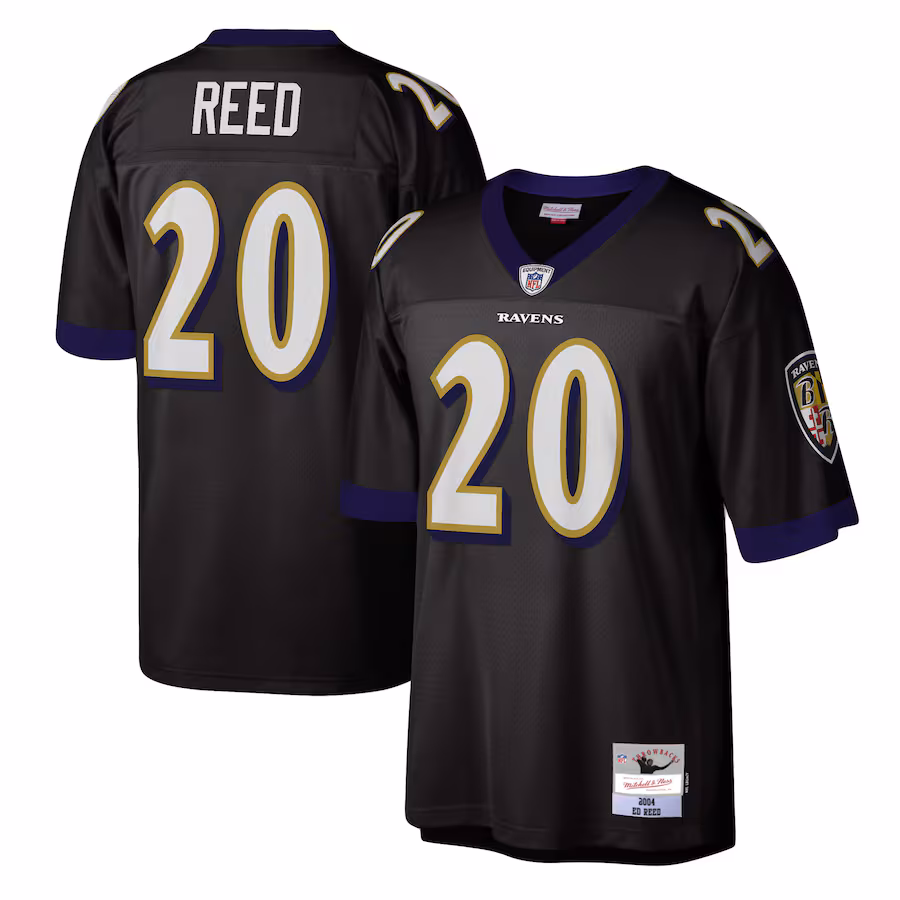 Men's Baltimore Ravens Ed Reed Mitchell & Ness Black Legacy Replica Jersey - Jersey