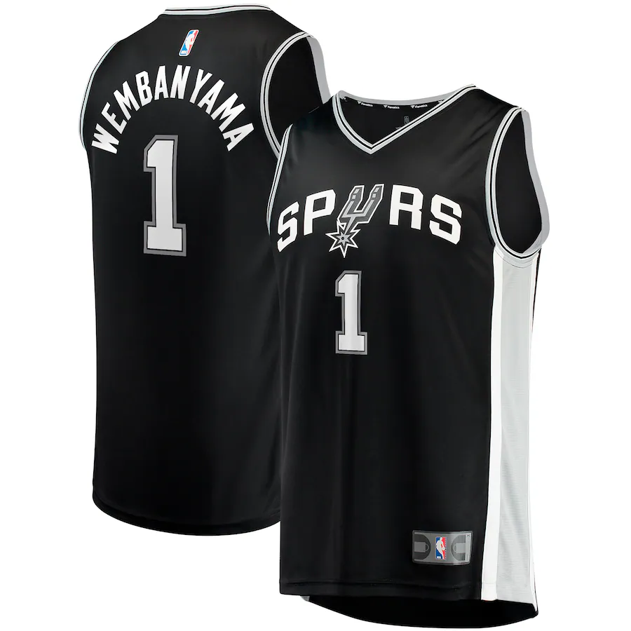 Youth San Antonio Spurs Victor Wembanyama Fanatics Black  Fast Break Replica Jersey - Icon Edition - Jersey