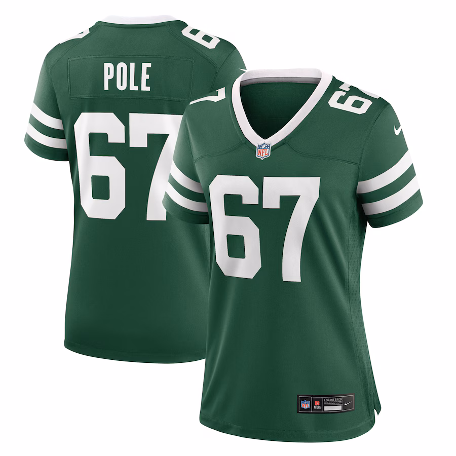 Women's New York Jets Esa Pole Nike Legacy Green Team Game Jersey - Jersey