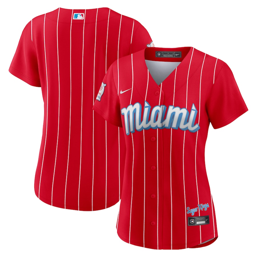 Women's Miami Marlins Nike Red 2021 City Connect Replica Team Jersey - Jersey