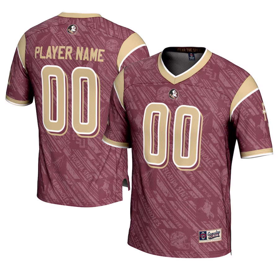Florida State Seminoles GameDay Greats Youth Highlight Print NIL Pick-A-Player Football Jersey - Garnet - Jersey