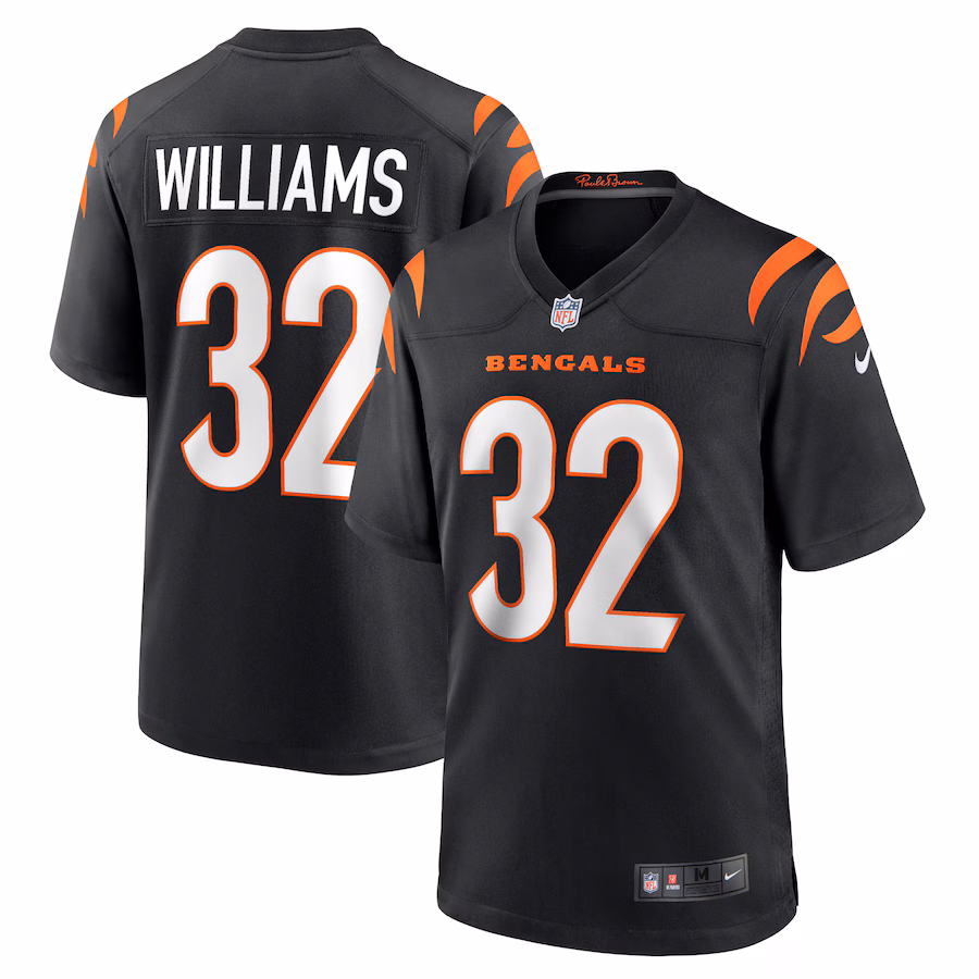 Men's Cincinnati Bengals Trayveon Williams Nike Black Game Jersey - Jersey