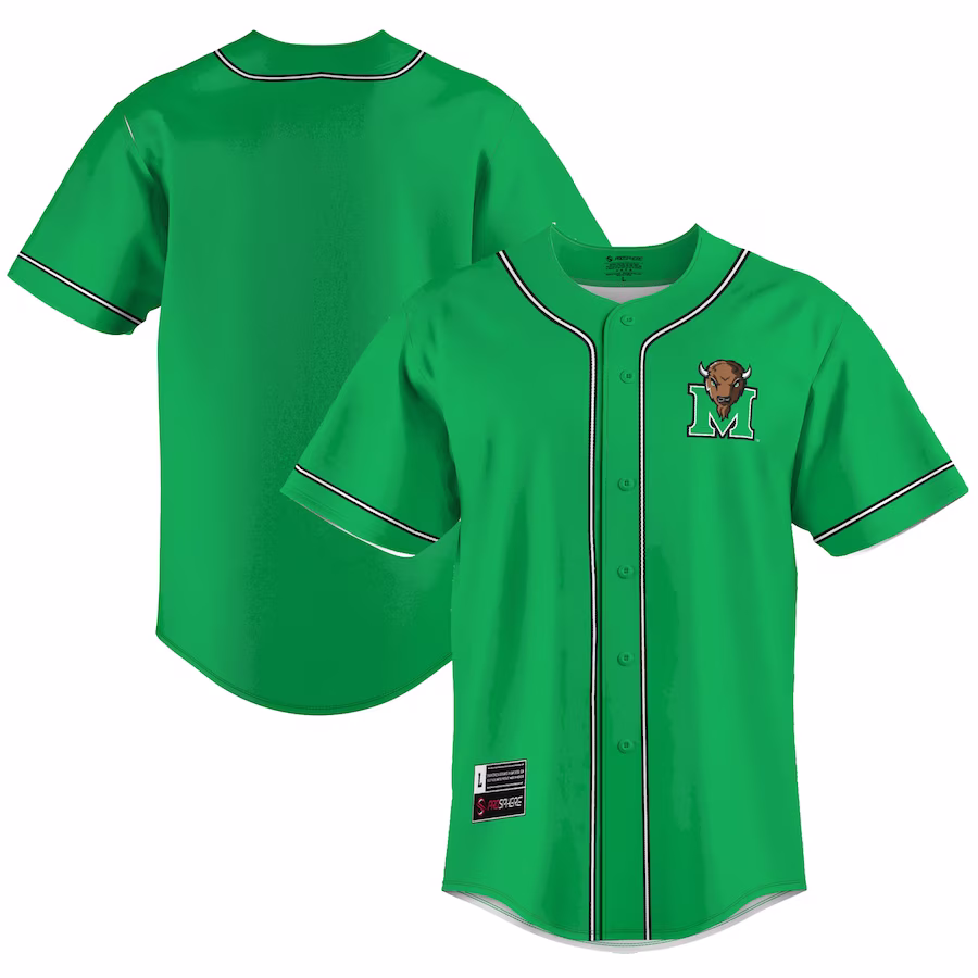 Marshall Thundering Herd GameDay Greats  Lightweight Baseball Jersey - Green - Jersey