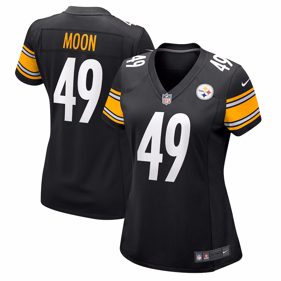 Women's Pittsburgh Steelers Jeremiah Moon Nike Black Team Game Jersey - Jersey