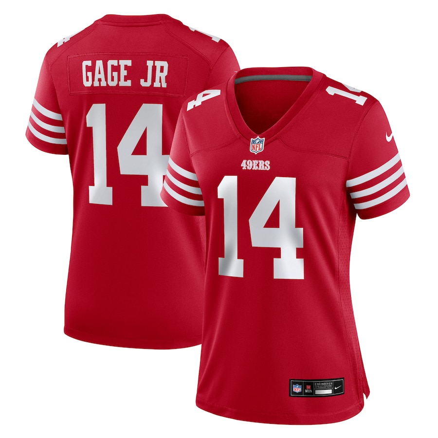 Women's San Francisco 49ers Russell Gage Jr. Nike Scarlet Team Game Jersey - Jersey