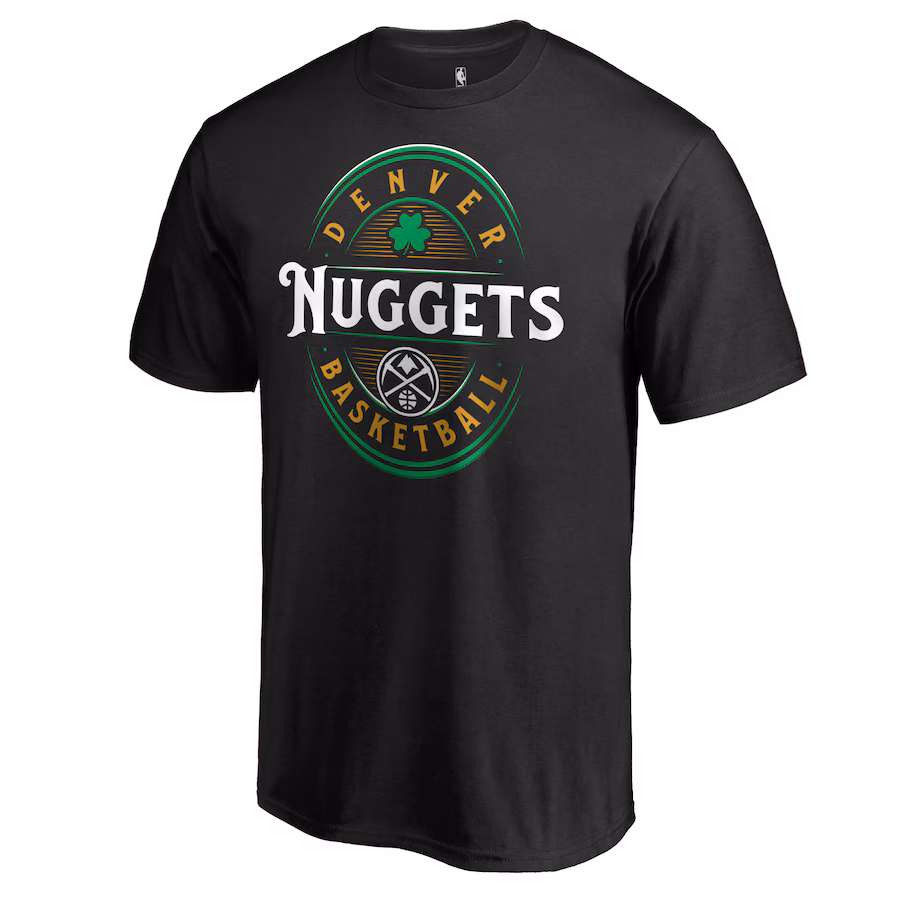 Men's Denver Nuggets Black Forever Lucky T-Shirt - Jersey