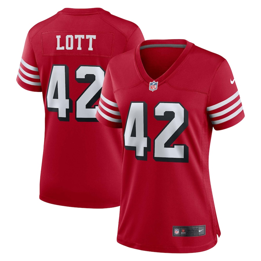 Women's San Francisco 49ers Ronnie Lott Nike Scarlet Alternate Game Jersey - Jersey