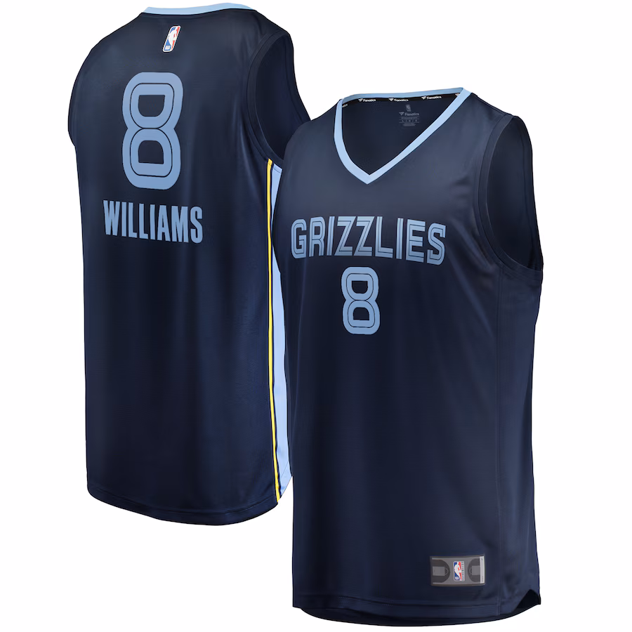 Men's Memphis Grizzlies Fanatics Navy Ziaire Williams Fast Break Replica Jersey - Icon Edition - Jersey