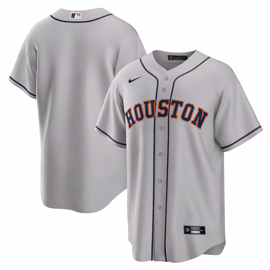 Men's Houston Astros Nike Gray Road Replica Team Jersey - Jersey
