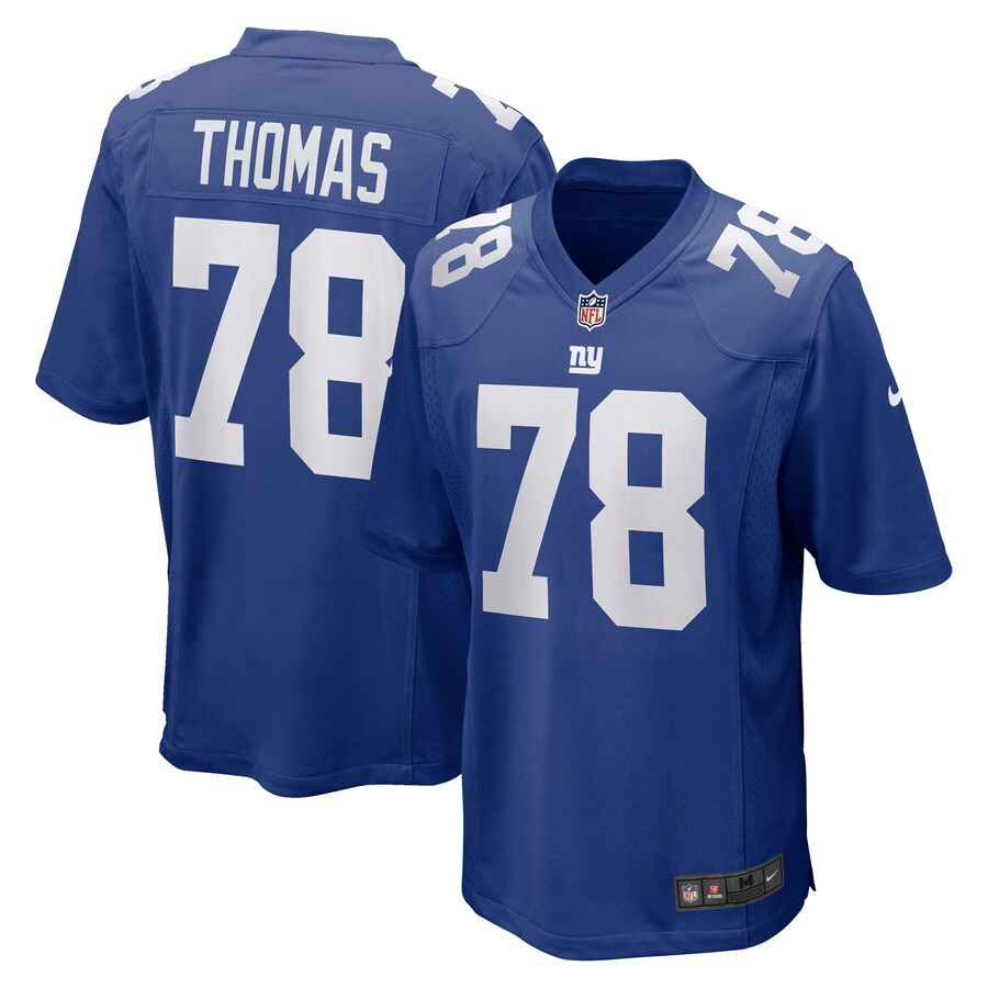 Men's New York Giants Andrew Thomas Nike Royal Player Game Jersey - Jersey
