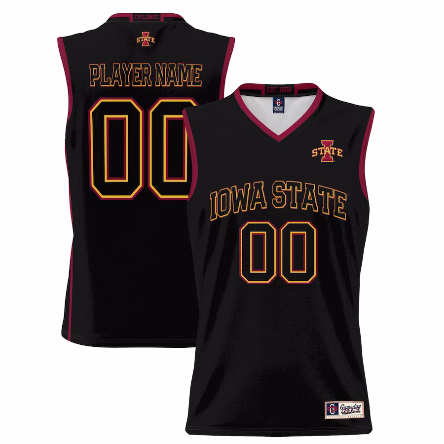 Iowa State Cyclones GameDay Greats Unisex  Lightweight NIL Pick-A-Player Basketball Jersey - Black - Jersey