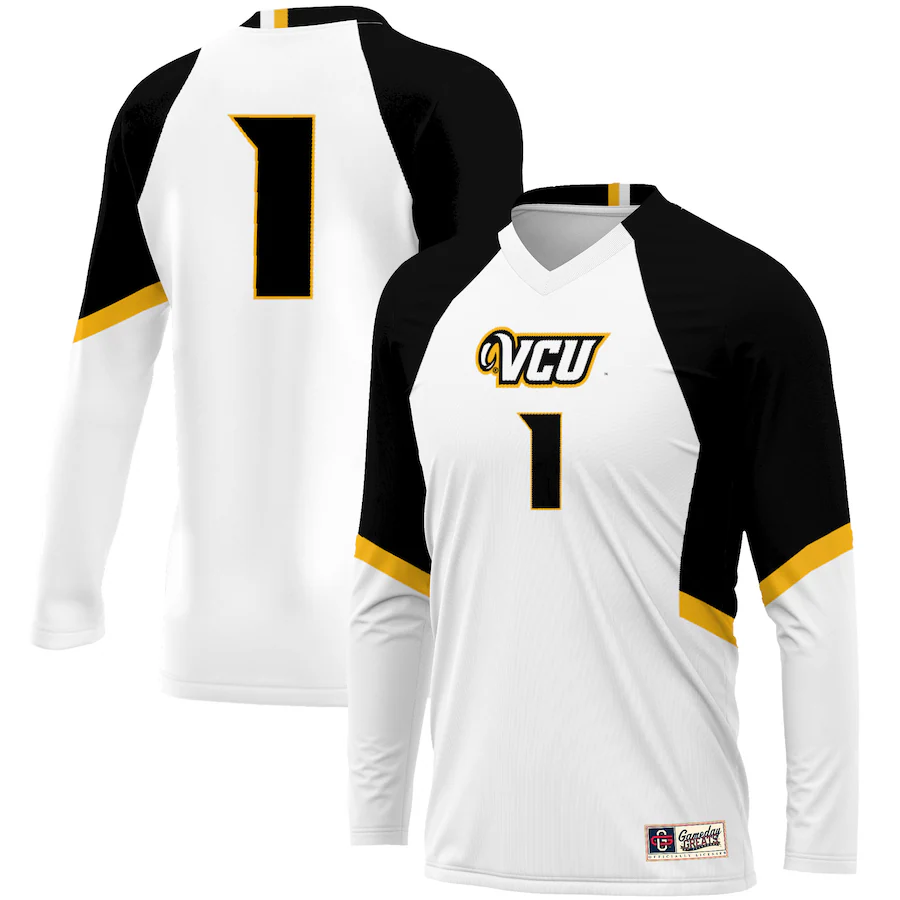 #1 VCU Rams GameDay Greats Unisex Women's Volleyball Lightweight Fashion Jersey - White - Jersey