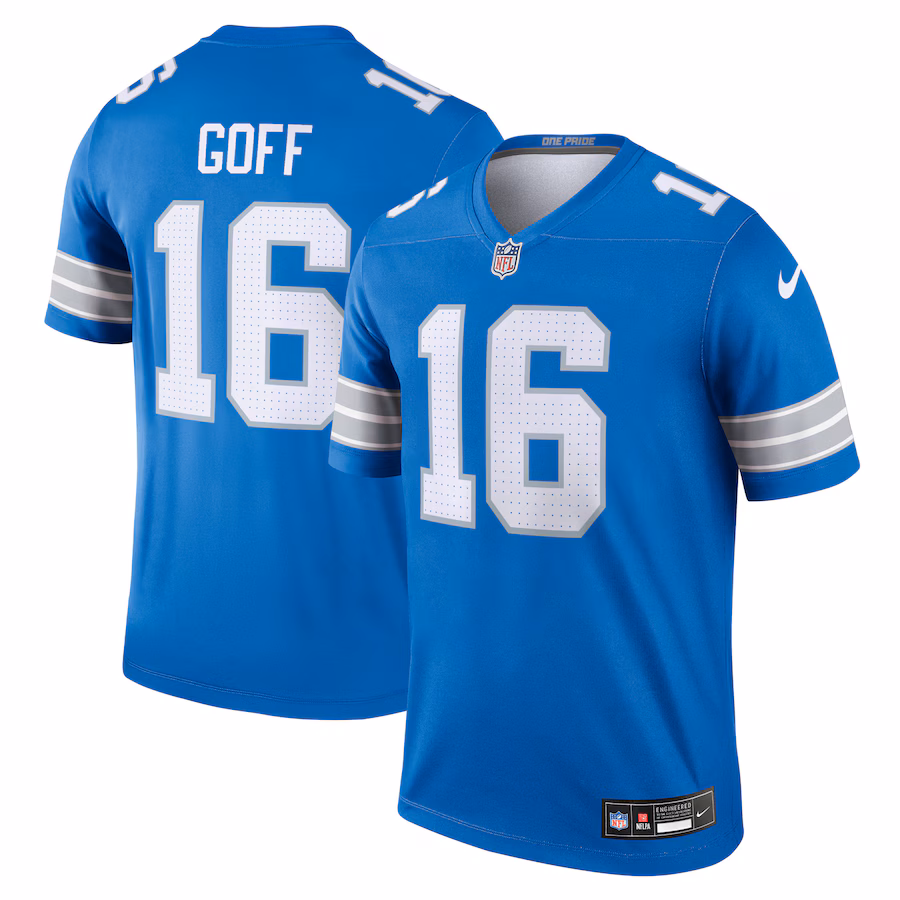 Men's Detroit Lions Jared Goff Nike Blue Legend Jersey - Jersey