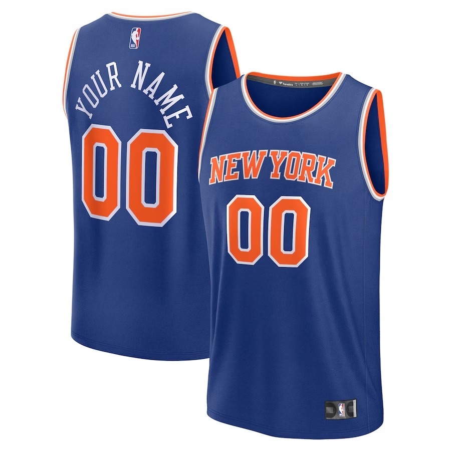 Youth New York Knicks Fanatics Blue Custom Fast Break Jersey - Icon Edition - Jersey
