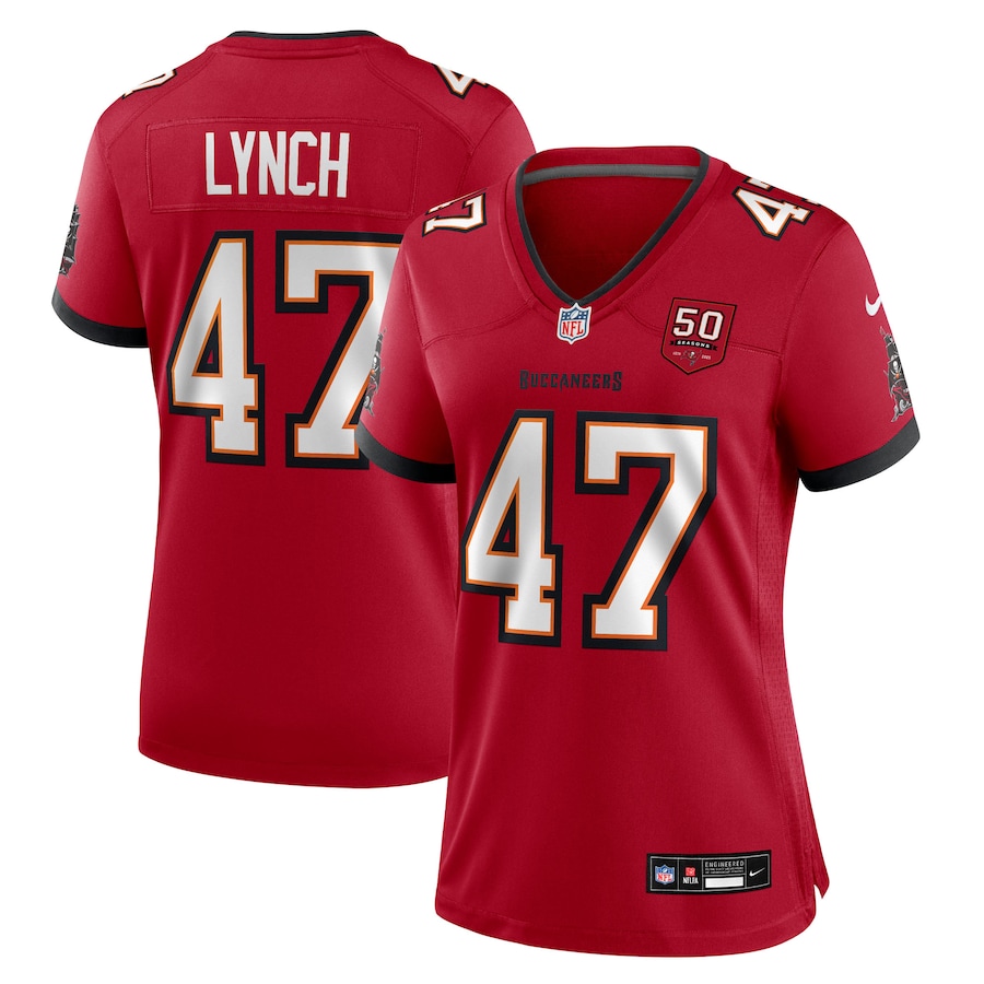 Women's Tampa Bay Buccaneers John Lynch Nike Red 50th Anniversary Game Jersey - Jersey