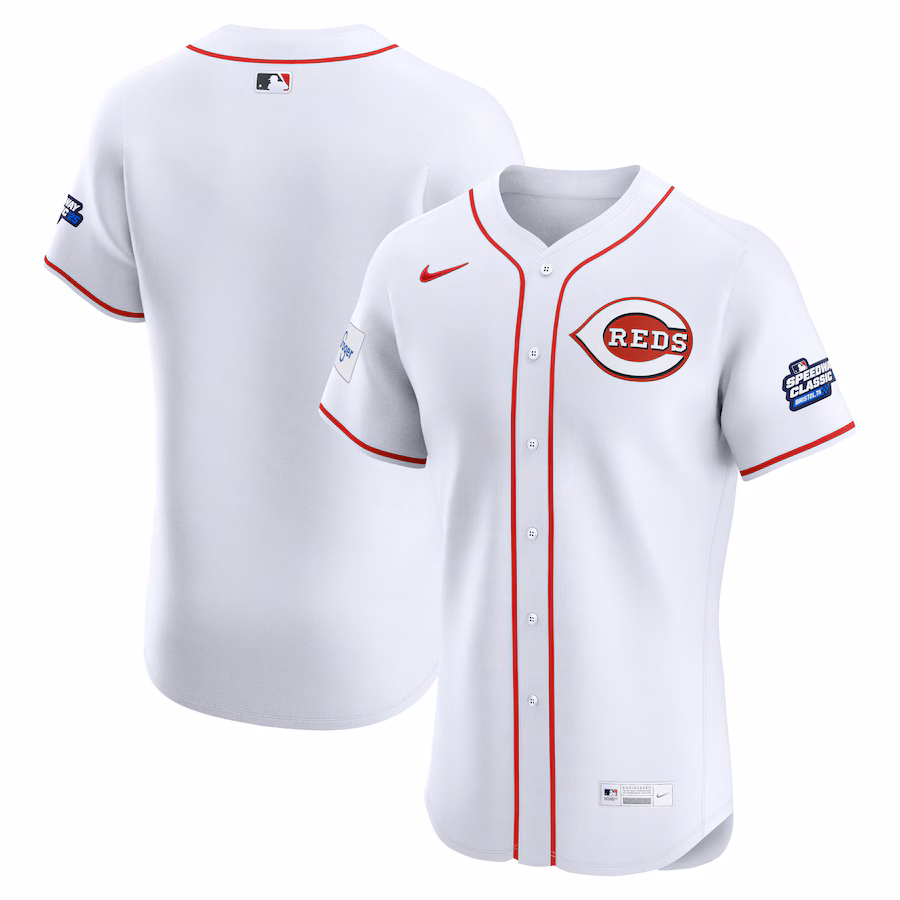 Men's Cincinnati Reds Nike White 2025 MLB Speedway Classic Home Elite Jersey - Jersey