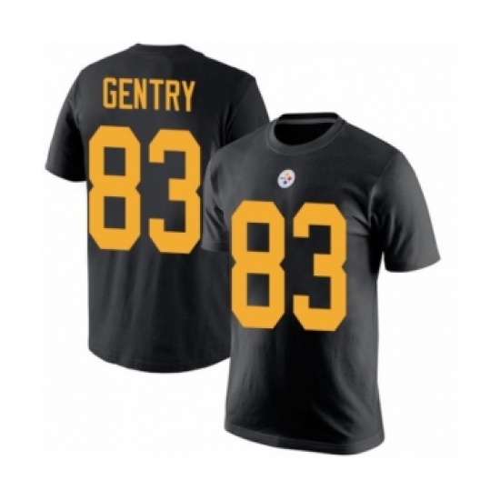 Pittsburgh Steelers #83 Zach Gentry Black Rush Pride Name & Number T-Shirt - Jersey