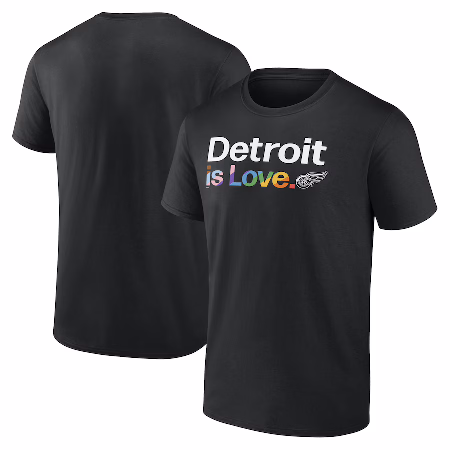 Men's Detroit Red Wings Black City Pride T-Shirt - Jersey