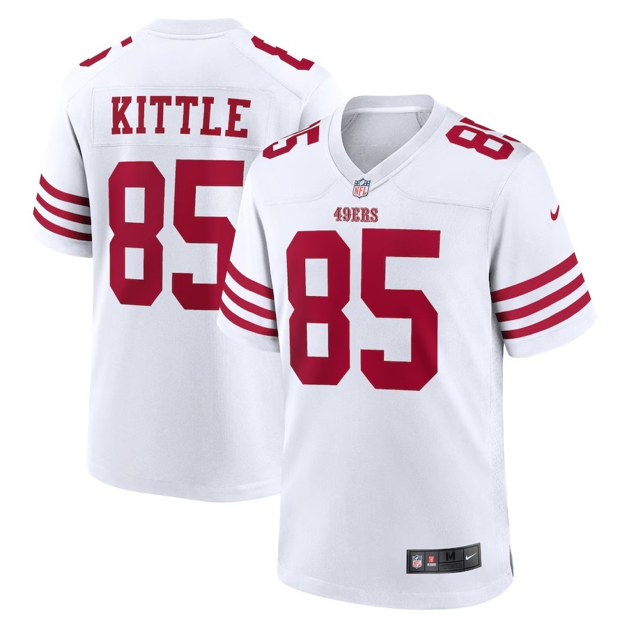 Men's San Francisco 49ers George Kittle Nike White Team Game Jersey - Jersey