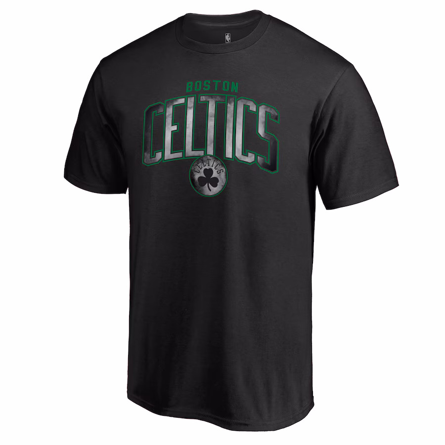 Men's Boston Celtics Black Arch Smoke T-Shirt - Jersey