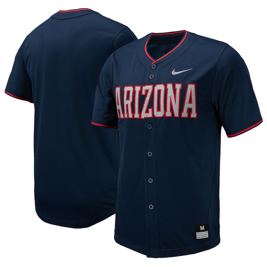 Men's Nike Navy Arizona Wildcats Replica Full-Button Baseball Jersey - Jersey