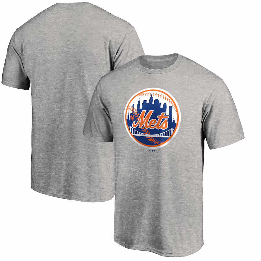 Men's New York Mets Heather Gray Cooperstown Collection Forbes T-Shirt - Jersey