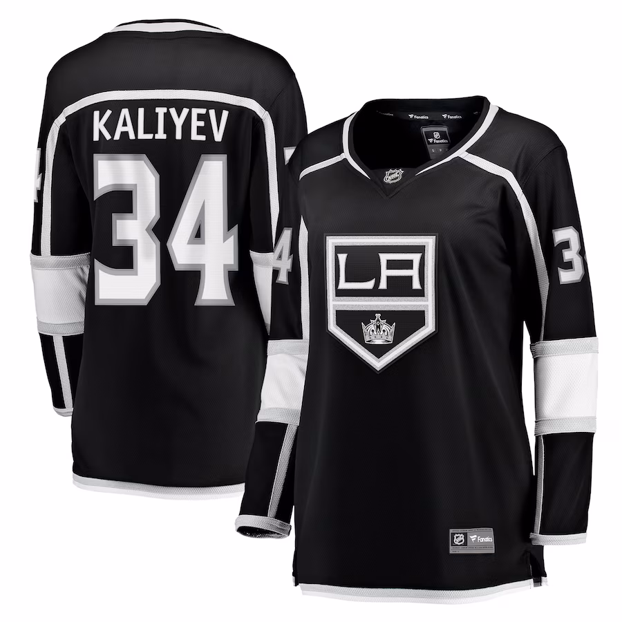 Women's Los Angeles Kings Arthur Kaliyev Fanatics Black Home Breakaway Player Jersey - Jersey
