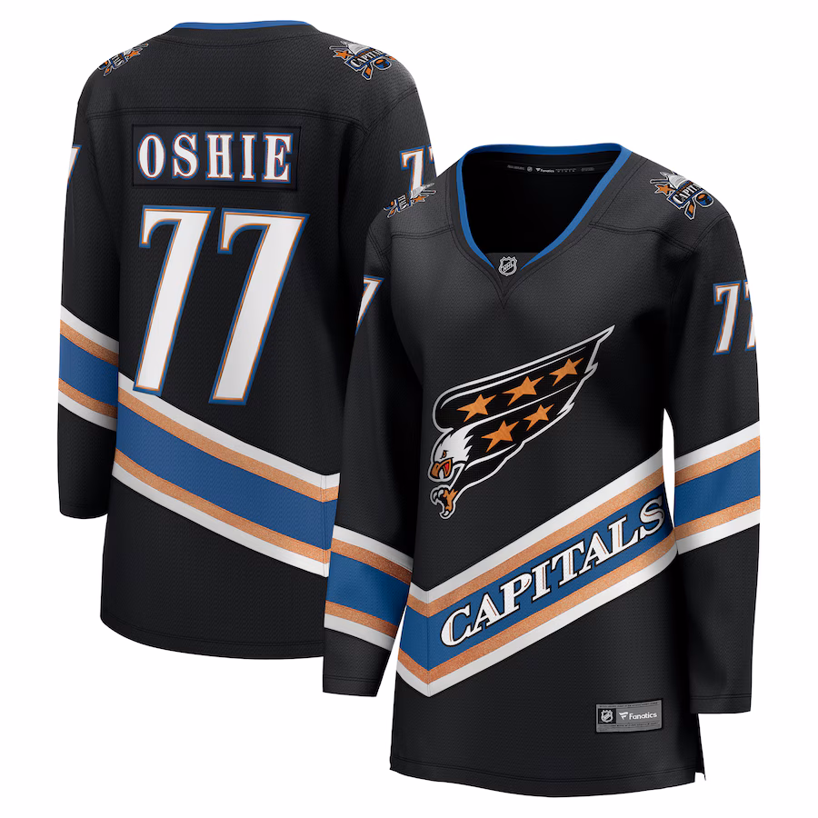 Women's Washington Capitals TJ Oshie Fanatics Black Alternate 50th Anniversary Premier Breakaway Player Jersey - Jersey