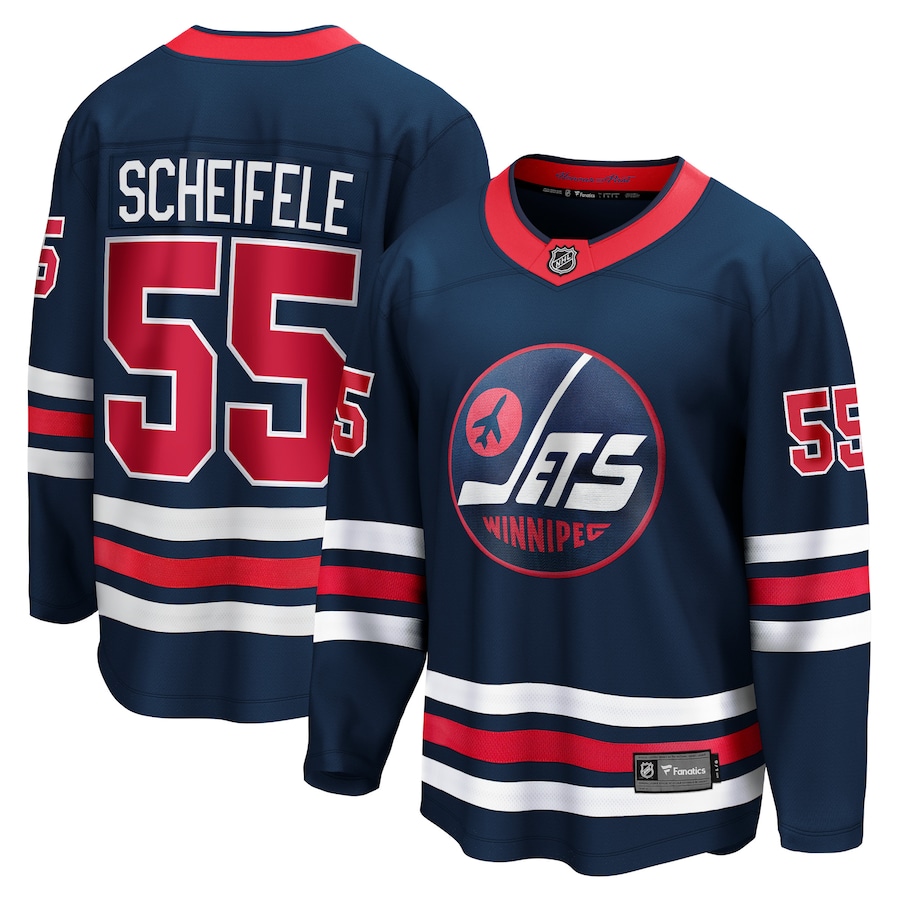 Men's Winnipeg Jets Mark Scheifele Fanatics Navy Alternate Premier Breakaway Player Jersey - Jersey