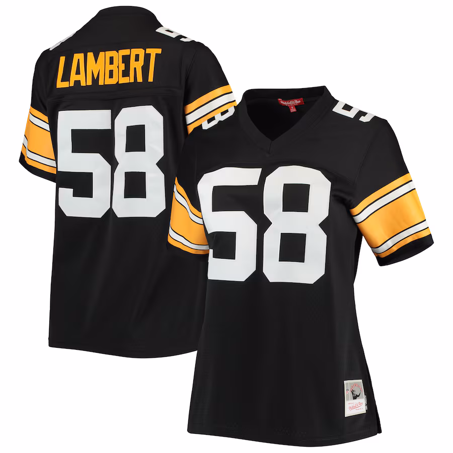 Women's Pittsburgh Steelers Jack Lambert Mitchell & Ness Black Legacy Replica Player Jersey - Jersey