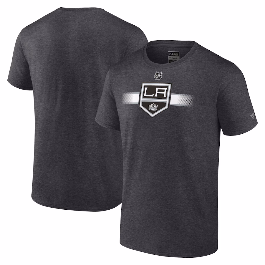Men's Los Angeles Kings Fanatics Heather Charcoal Authentic Pro Secondary T-Shirt - Jersey