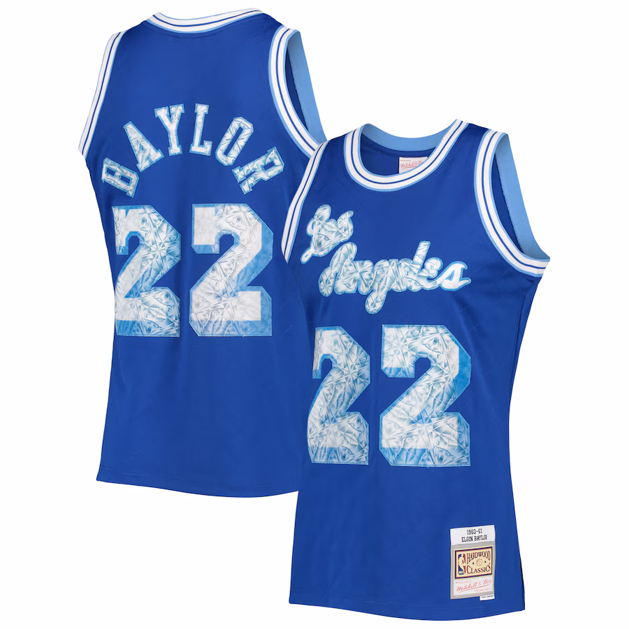 Men's Los Angeles Lakers Elgin Baylor Mitchell & Ness Royal 1996/97 Hardwood Classics NBA 75th Anniversary Diamond Swingman Jersey - Jersey