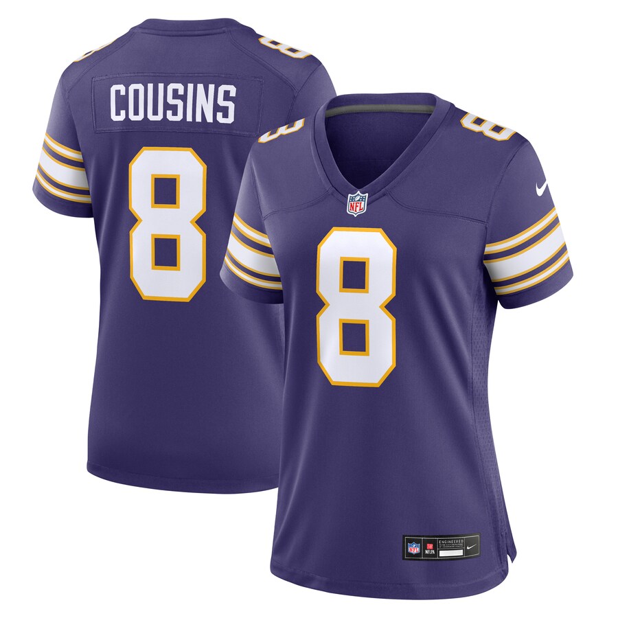 Women's Minnesota Vikings Kirk Cousins Nike Purple Player Jersey - Jersey