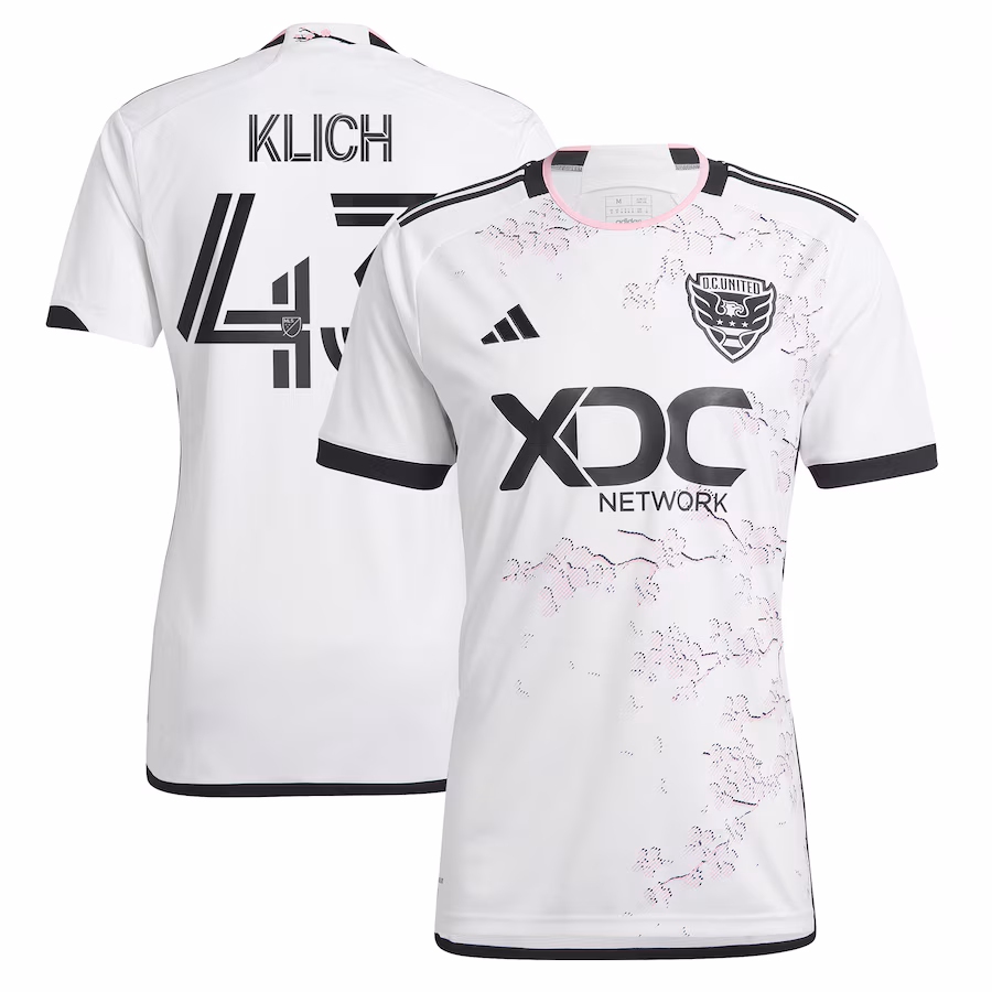 Men's D.C. United Mateusz Klich adidas White 2023 The Cherry Blossom Kit Replica Player Jersey - Jersey
