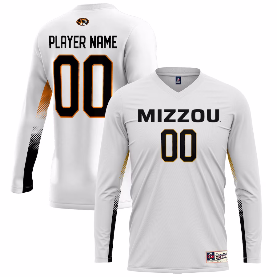 Missouri Tigers GameDay Greats Unisex NIL Pick-A-Player Lightweight Volleyball Jersey – White - Jersey