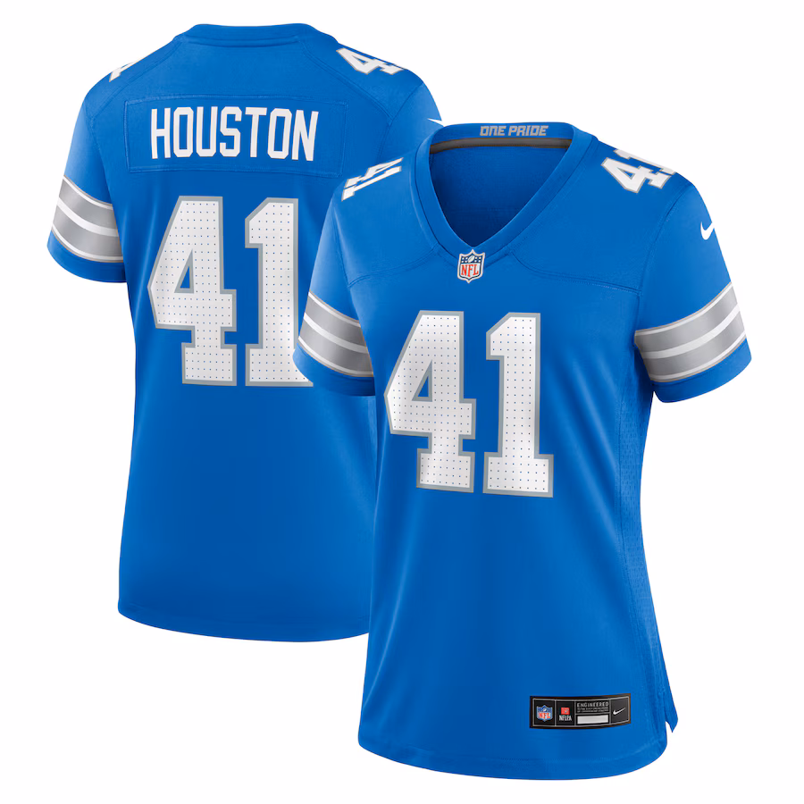 Women's Detroit Lions James Houston Nike Blue Team Game Jersey - Jersey