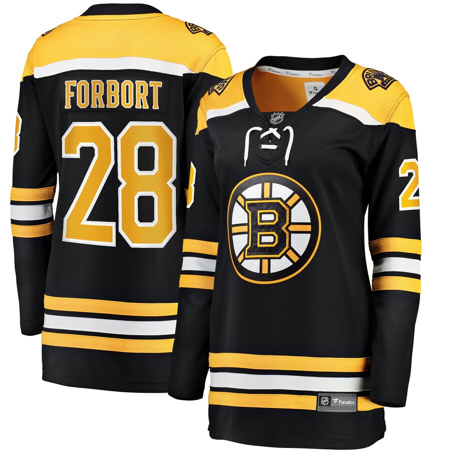 Women's Boston Bruins Derek Forbort Fanatics Branded Black Home Breakaway Player Jersey - Jersey