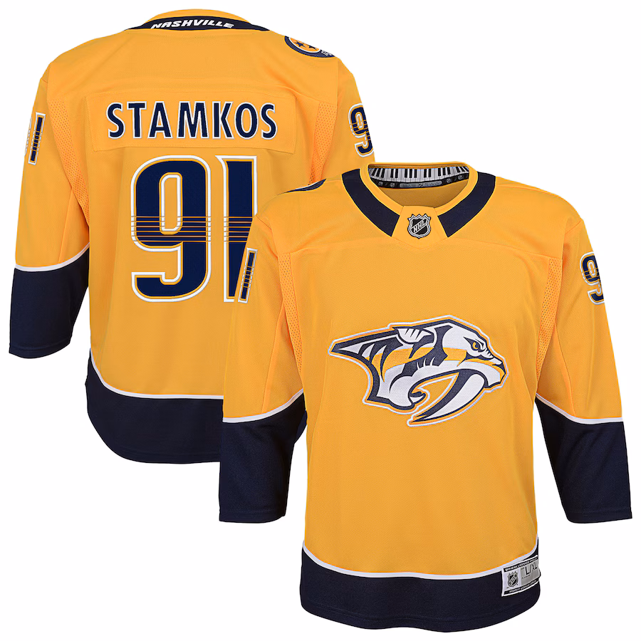 Youth Nashville Predators Steven Stamkos Gold Home Premier Player Jersey - Jersey