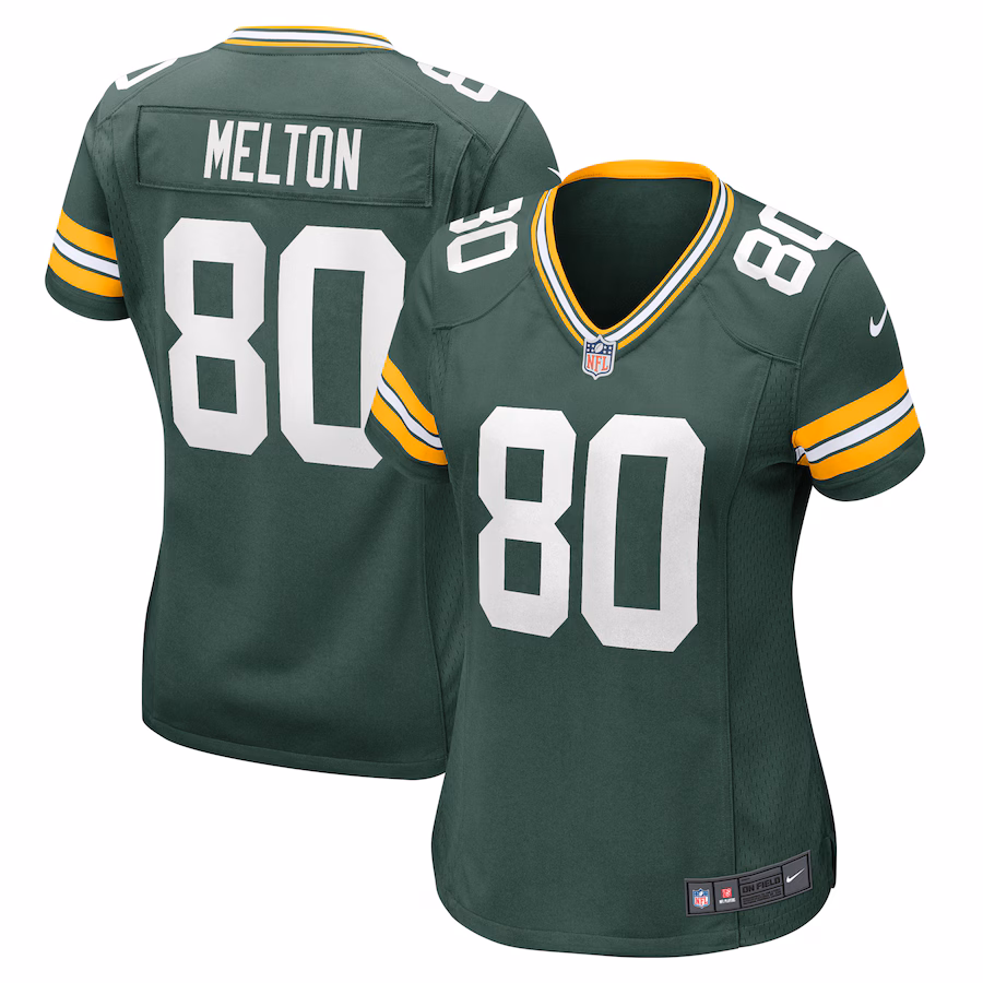 Women's Green Bay Packers Bo Melton Nike Green Home Game Player Jersey - Jersey