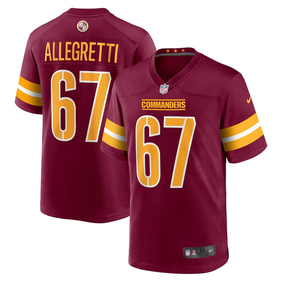 Men's Washington Commanders Nick Allegretti Nike  Burgundy  Game Jersey - Jersey