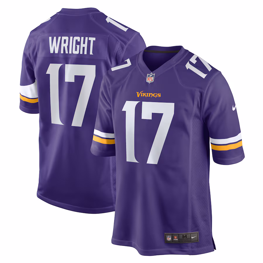 Men's Minnesota Vikings Ryan Wright Nike Purple Game Jersey - Jersey
