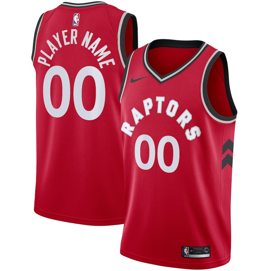 Men's Toronto Raptors Nike Red 2020/21 Swingman Custom Jersey - Icon Edition - Jersey
