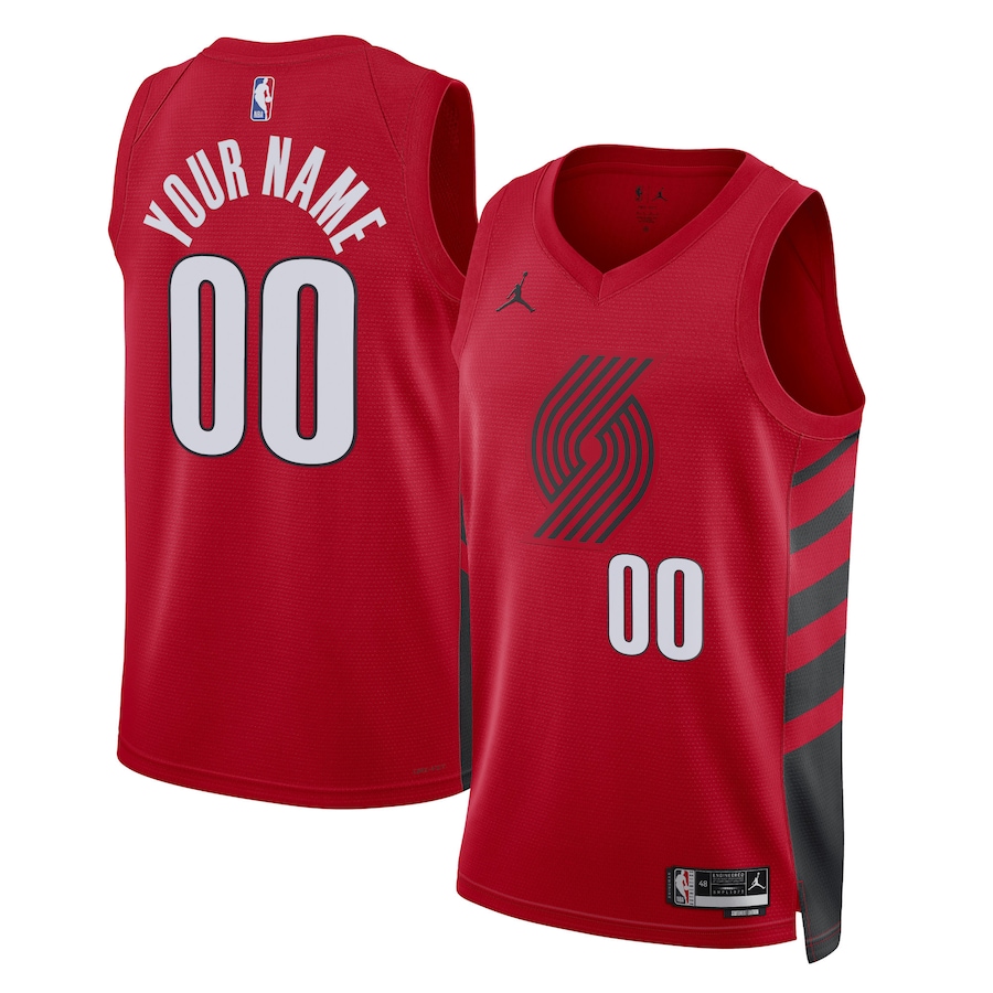 Unisex Portland Trail Blazers Jordan Brand Red 2022/23 Swingman Custom Jersey - Statement Edition - Jersey